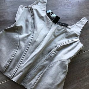 YANSI FUGEL... satin bustier blouse